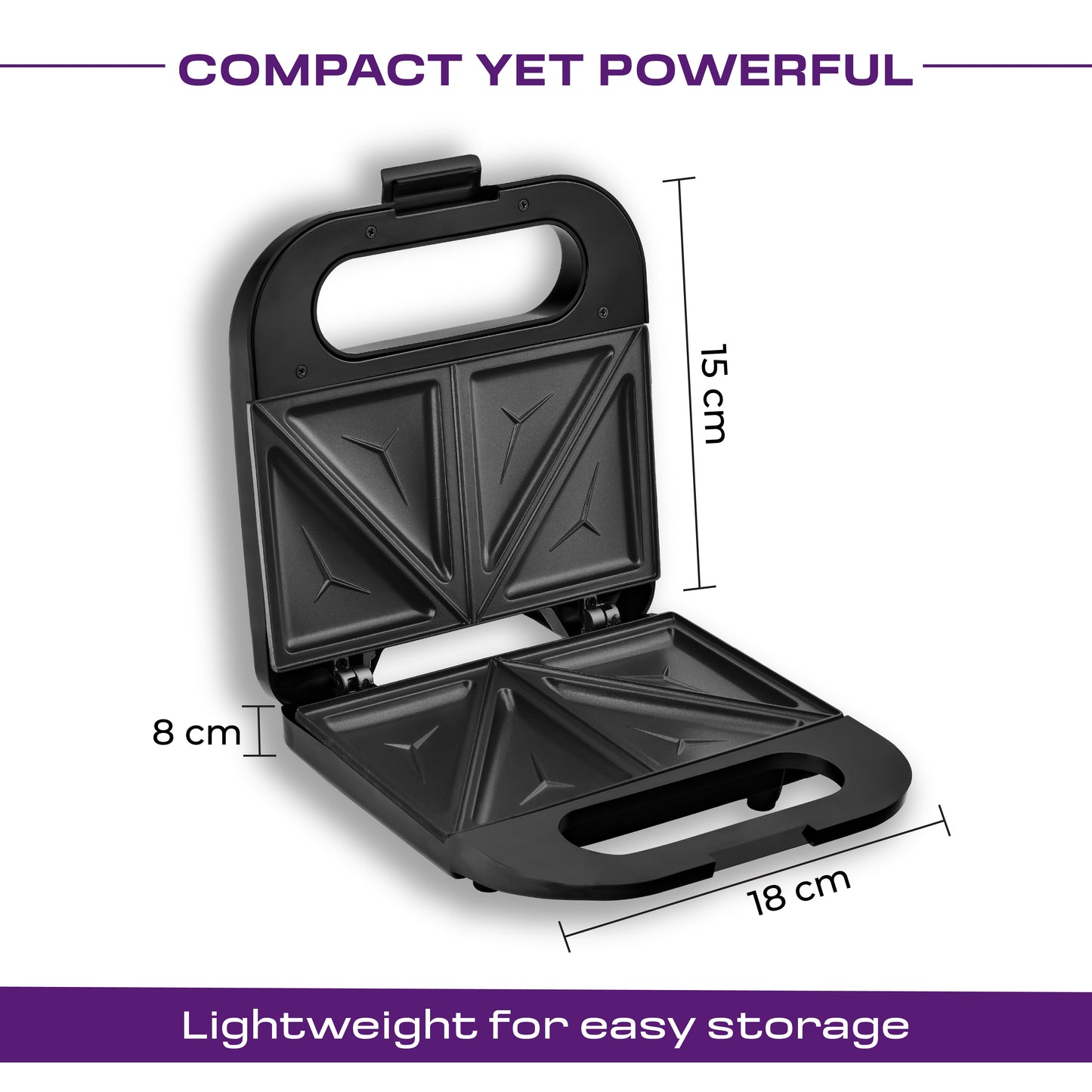 Milton Royal Express 800W 2 Slice Triangular Sandwich Maker