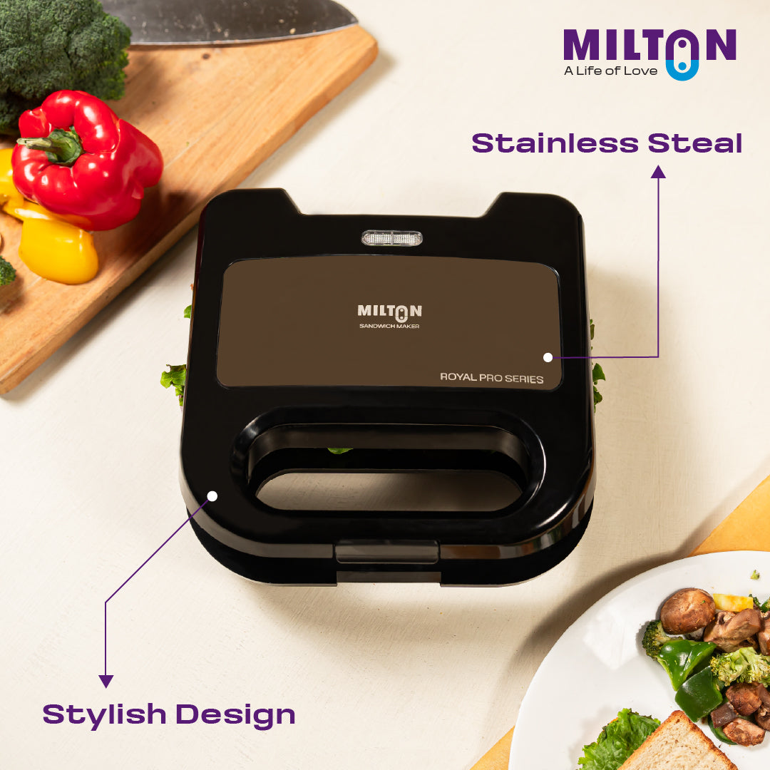 Milton Royal Pro 800W Griller Toaster Sandwich Maker