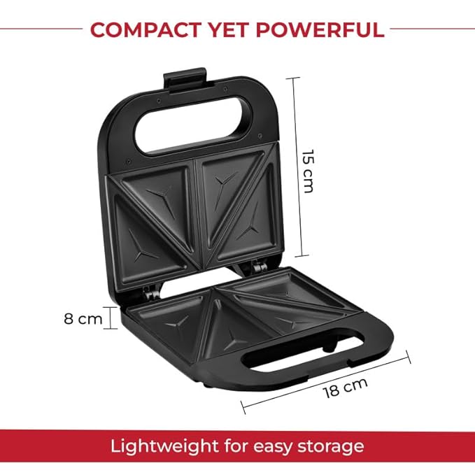 Milton Royal Pro 800W 2-Slice Triangular Sandwich Maker