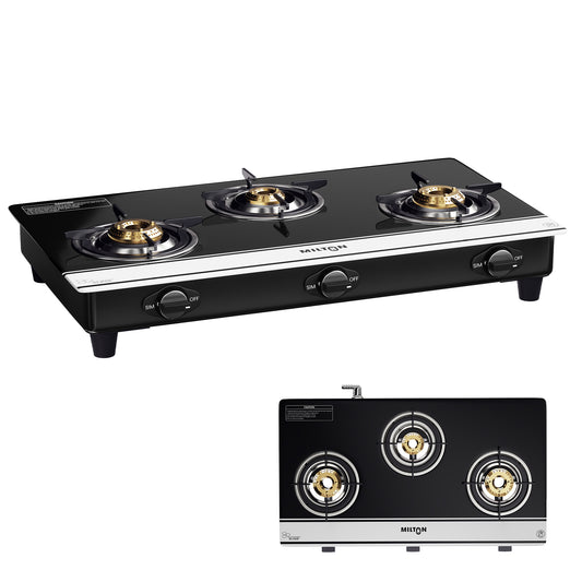 Milton Ignis Pro 3 Burners Auto Ignition Gas Stove