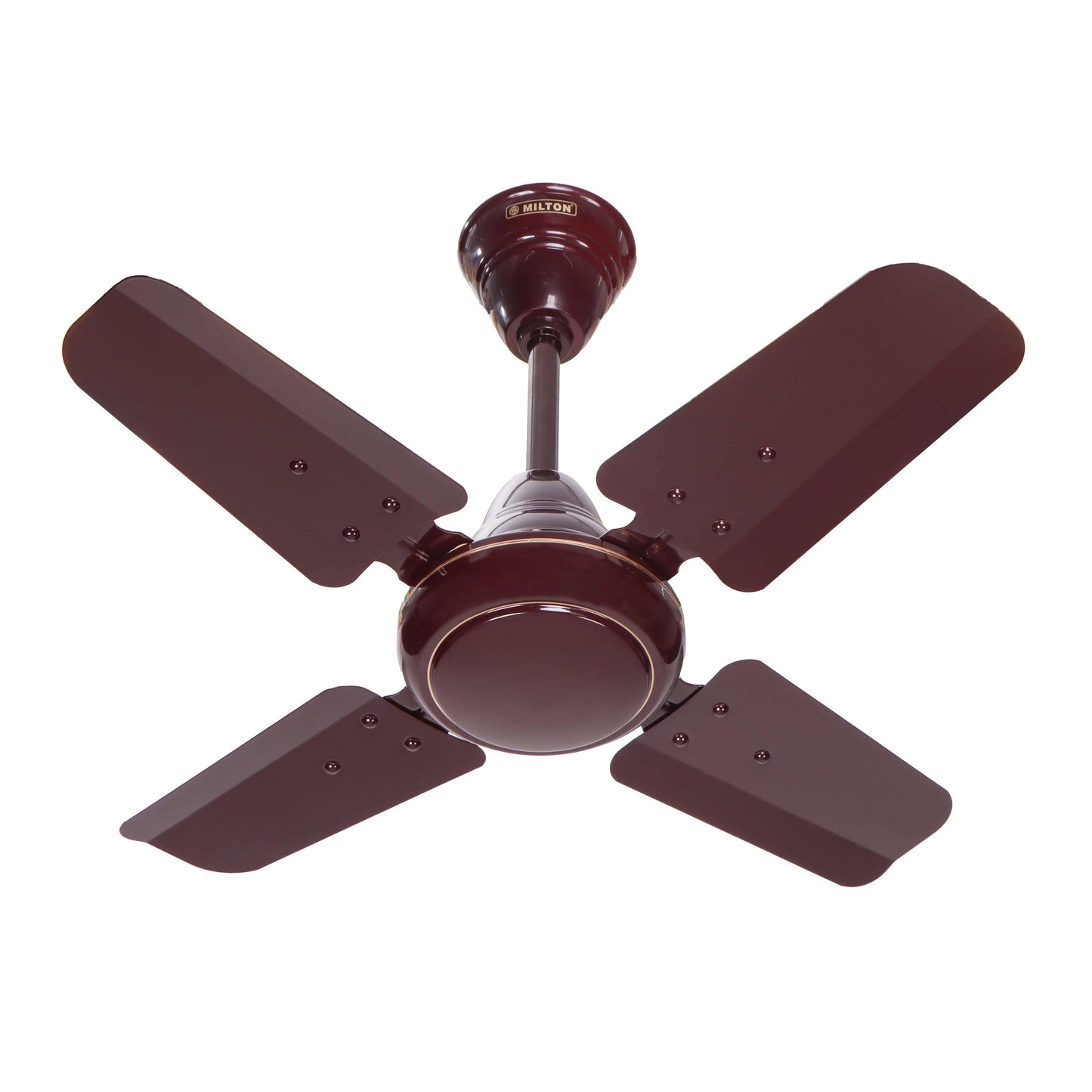 MILTON Brezza 600mm Ceiling Fan with compact 3-blade design in matte finish.