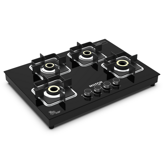 Elite Top Hob 4 Burner Automatic Ignition Glass Stove Tempered Glass