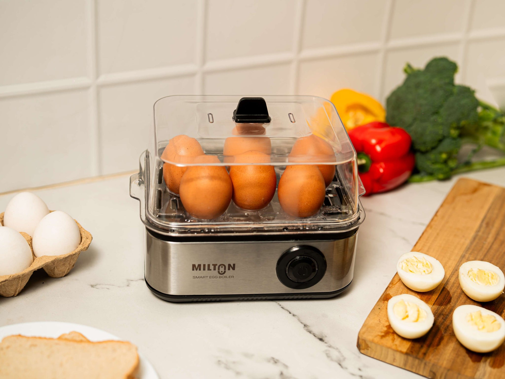 Milton Smart Instant Egg Boiler | boil upto 8 eggs | 3 boiling modes