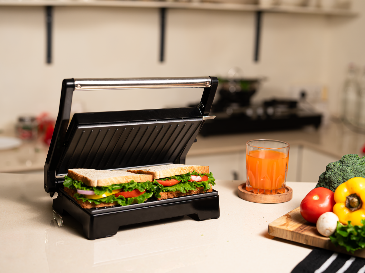 Milton Express Premium 800W Panini Press & Grill Sandwich Maker