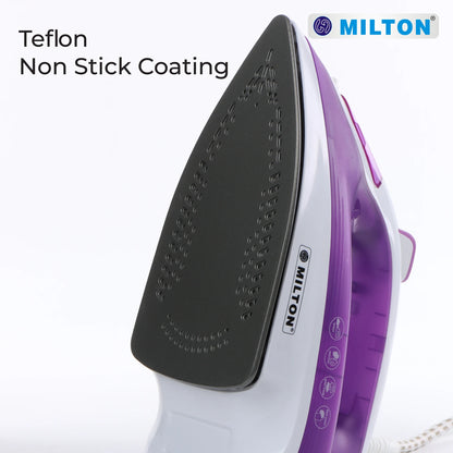 Milton Supreme DX 1600W Steam Iron for Clothes Ceramic Soleplate & 280ml Water Tank 2 Yr Warranty