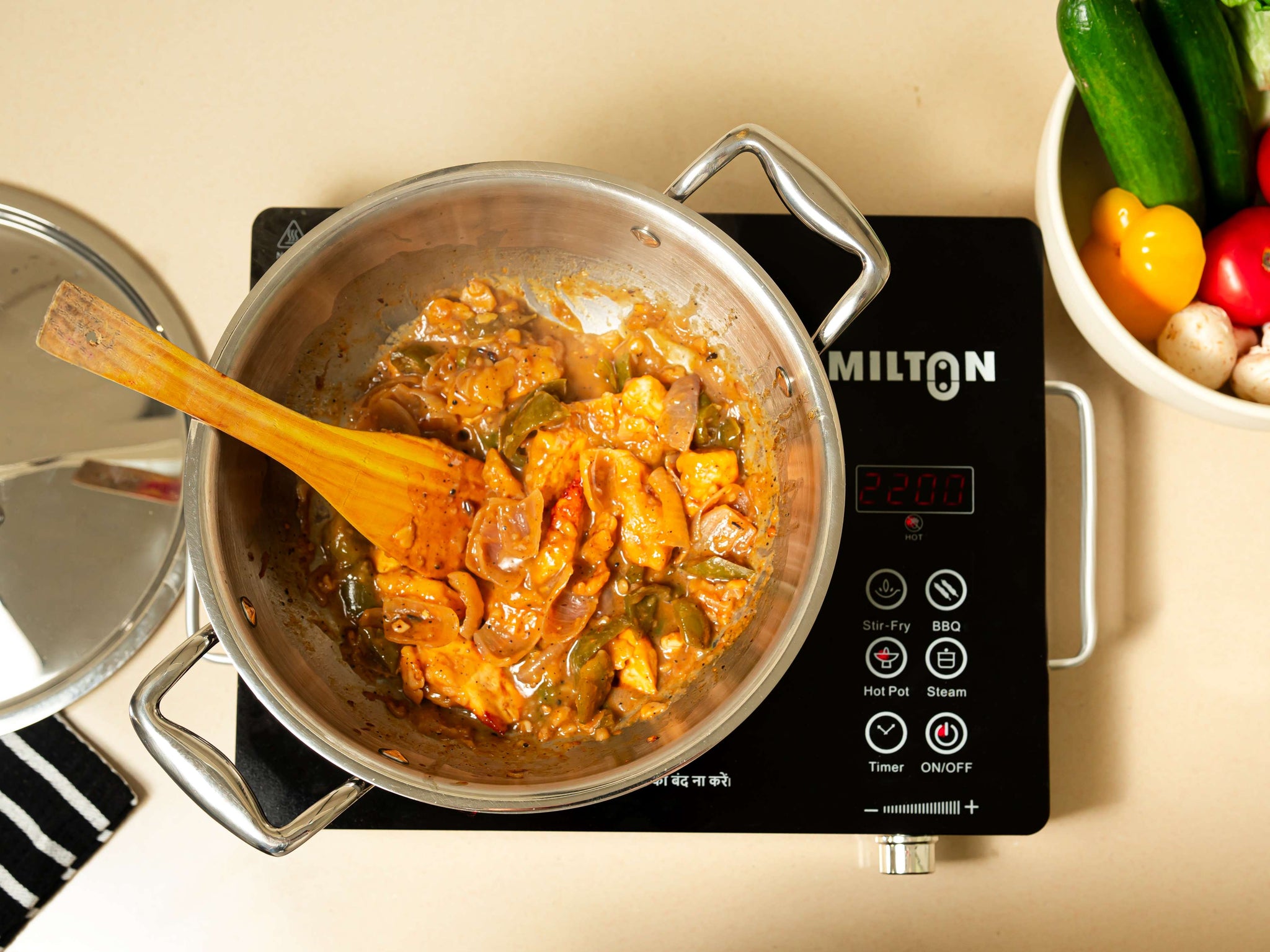 MILTON Classic 2200 Watt Infrared Cooktop with Crystal Glass & Touch Panel