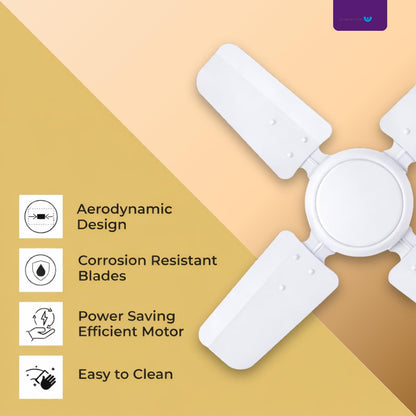 MILTON Brezza 600 mm Ceiling Fans for Home | Energy Efficient Motor | High Air Delivery 600mm ceiling fan | 24 inch High Speed fan ceiling | 2 Yr Warranty