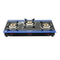 Milton 3 Burner Manual Ignition Gas Stove with 6mm Toughened Red Glass Top, Premium Brass Burners, Heavy Pan Supports & LPG to PNG Compatibility 2Yr Warranty