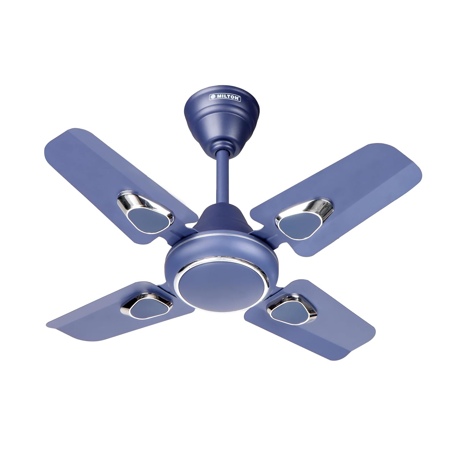 MILTON Brezza 600 mm Ceiling Fans for Home | Energy Efficient Motor | High Air Delivery 600mm ceiling fan | 24 inch High Speed fan ceiling | 2 Yr Warranty | Glossy White