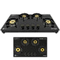 Milton Magnus 4 Burner Gas Stove Hobtop | Manual Ignition Italian SABAF Valves | 8mm Toughened Glass Top | 360° Nozzle | ISI Certified | 5 Years Glass Warranty
