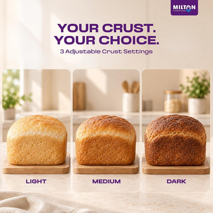 Milton Gourmet 19-in-1 Automatic Bread Maker Machine, 600W