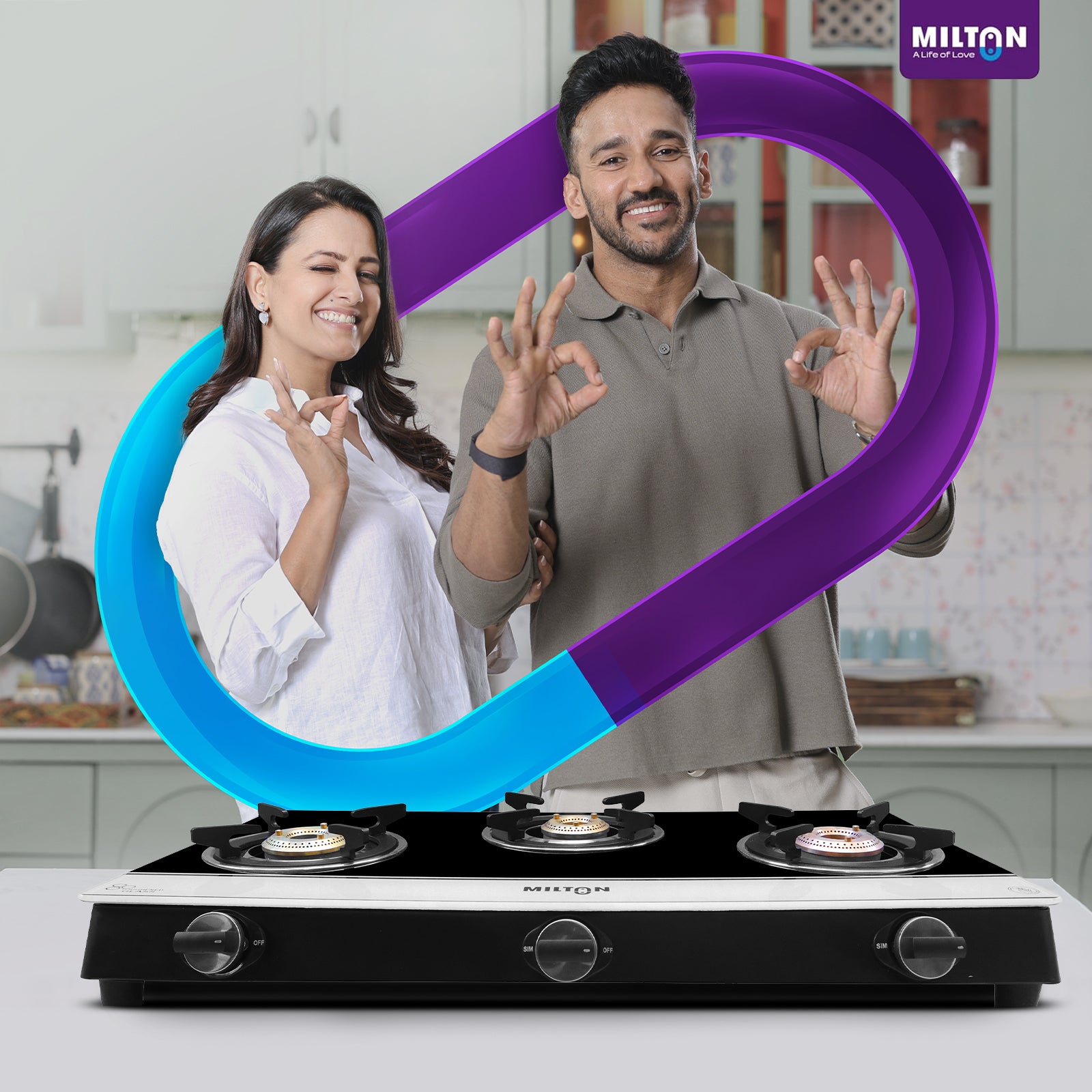 Milton Ignis Pro 3 Burners Auto Ignition Gas Stove