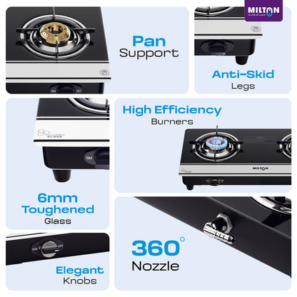 Milton Ignis Pro 2 Burners Auto Ignition Gas Stove