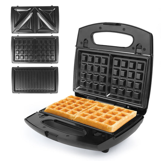 Milton Royal X 3-in-1 Sandwich Maker with black body and indicator lights on top.”
