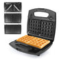 Milton Royal X 3-in-1 Sandwich Maker with black body and indicator lights on top.”