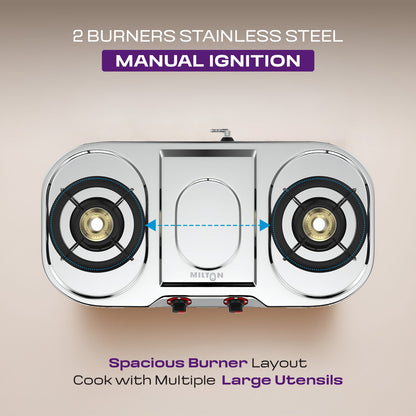MILTON Royal Stainless Steel 3 Burners Gas Stove