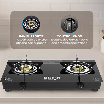Milton Premium Pro 2 Burners Auto Ignition Gas Stove Durable & Stylish