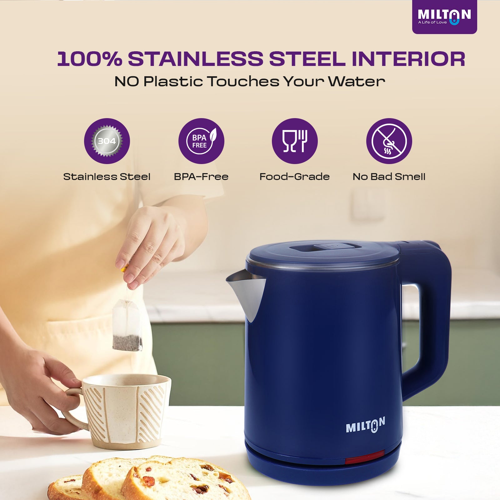 Milton Rapid Cool Touch Kettle 1L | 1500 Watts