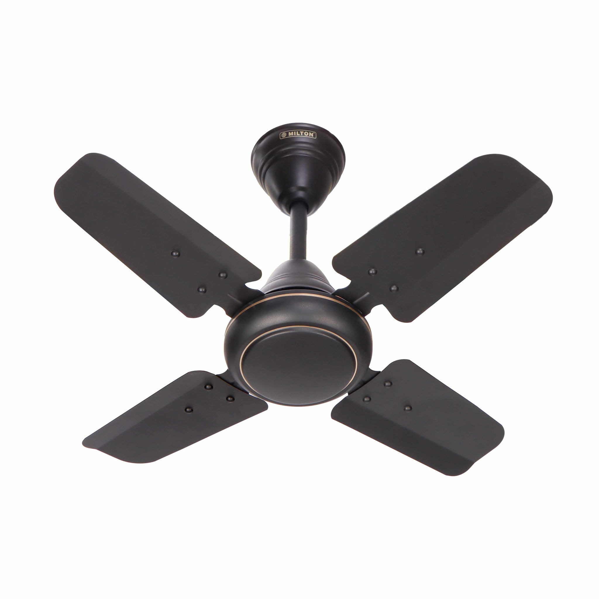 MILTON Brezza 600mm Ceiling Fan with compact 3-blade design in matte finish.