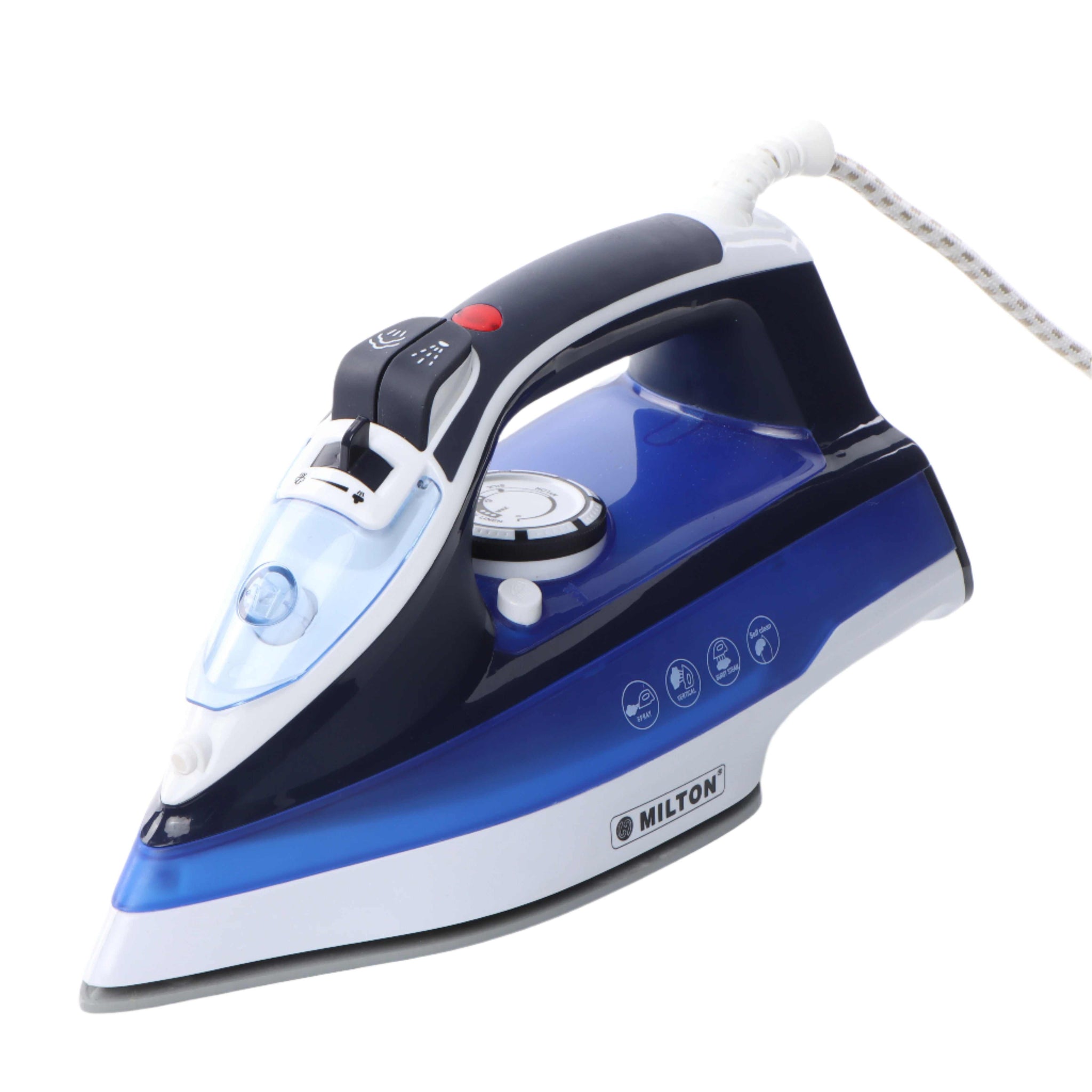 Milton Supreme Pro 2200W Steam Iron for clothes delivering powerful steam, quick wrinkle removal, and professional-grade ironing performance with sleek, modern design