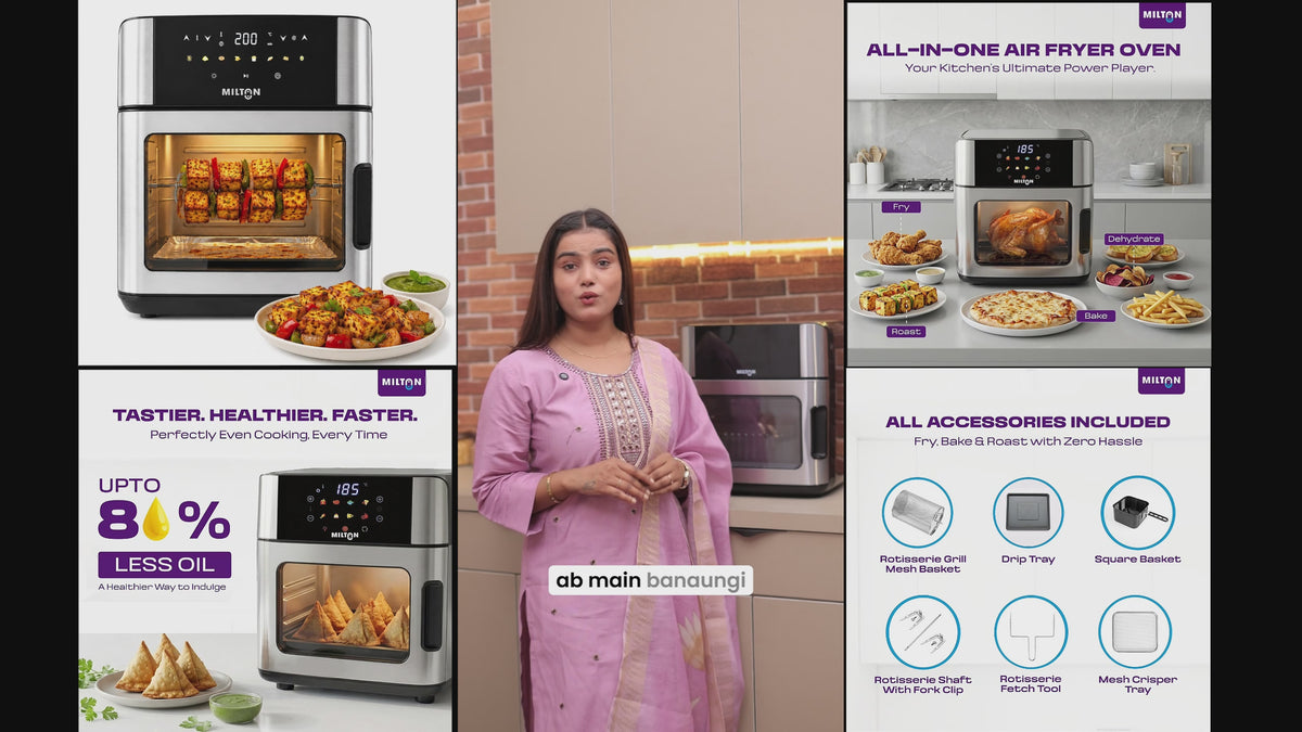 Load video: Milton Air Fryer 16L